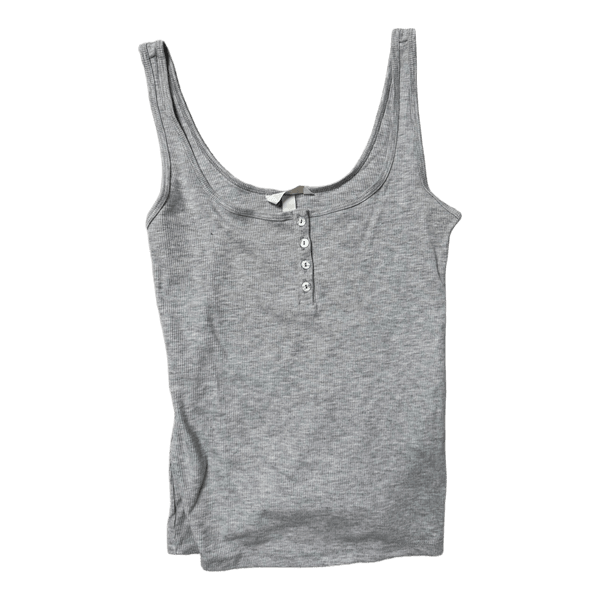 Grey ribbed tank top