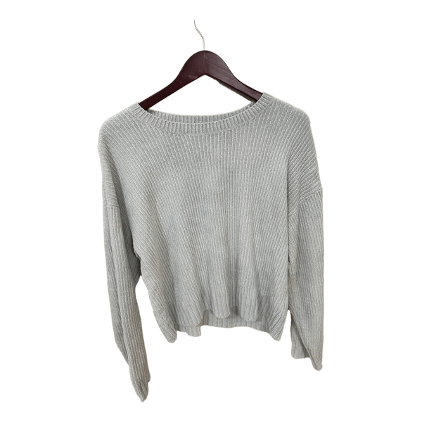 Grey ribbed knit jumper