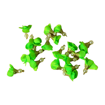 Green flower earrings accessories