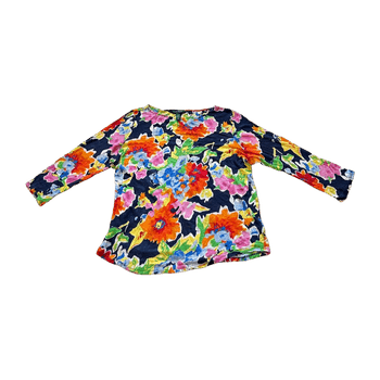Floral linen t paita 