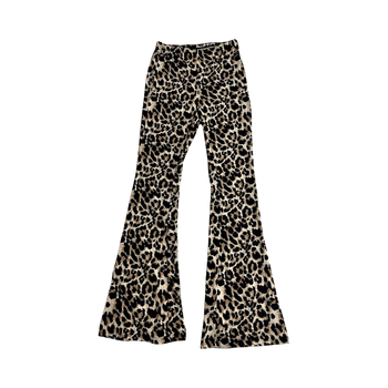 Leopard print flared trousers