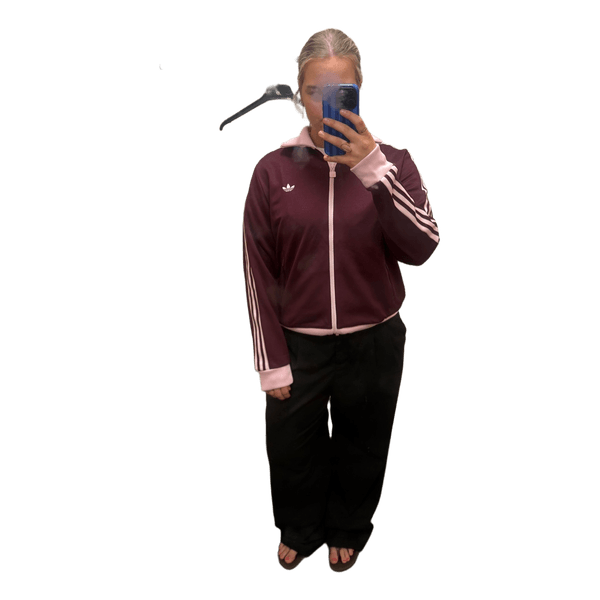 Adidas bordeaux træningsjakke