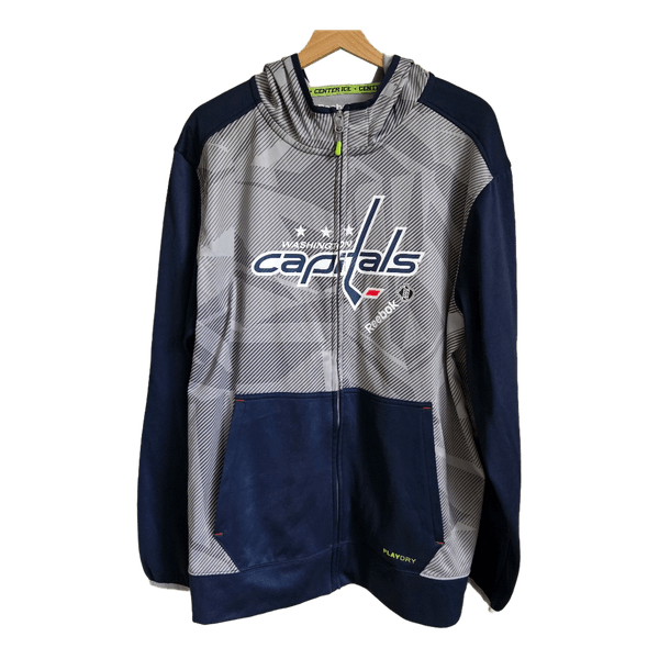 Reebok NHL Washington Capitals Center Ice PlayDry Full Zip Hoodie Jacket L