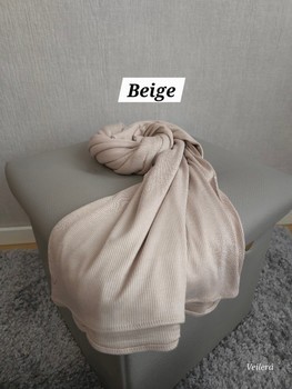 Beige jersey ribbed style scarf/hijab