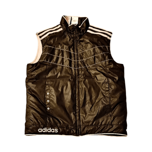 Adidas Puffer Vest / Sleeveless Jacket – Brown – Lightweight & Warm