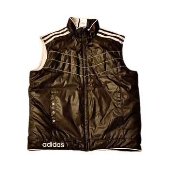 Adidas Puffer Vest / Sleeveless Jacket – Brown – Lightweight & Warm