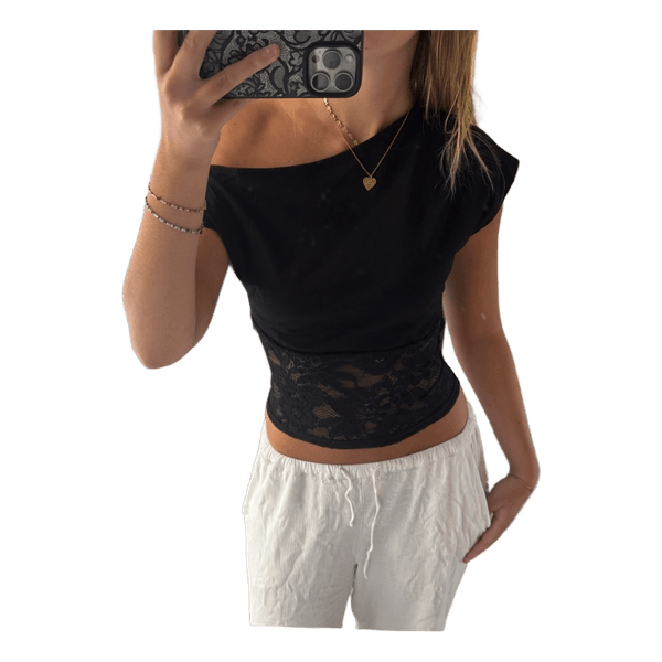 Sort one shoulder blonde top