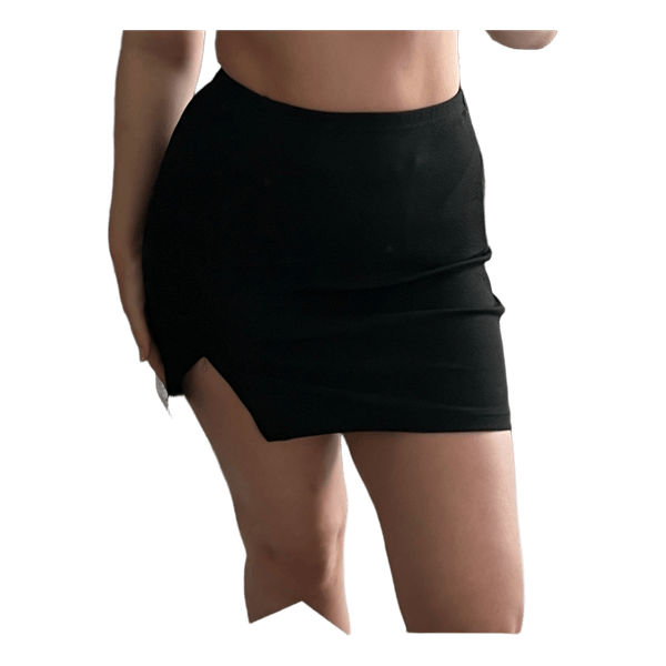 Black mini skirt