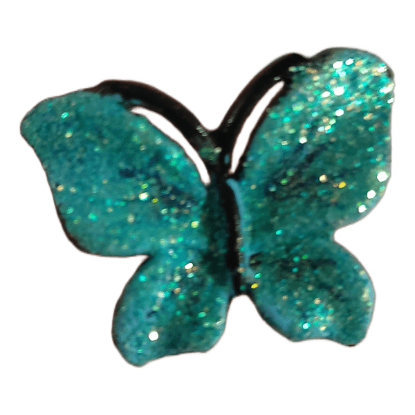 Glitter butterfly ring