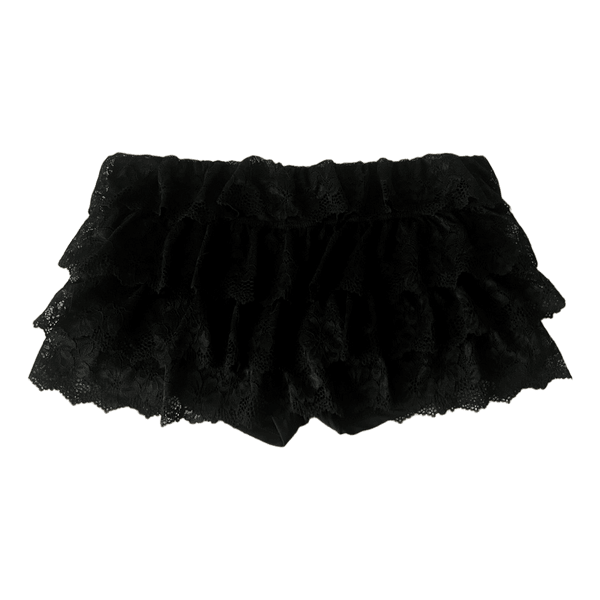 Black lace shorts