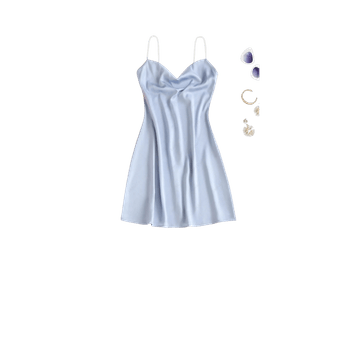 Light blue slip dress