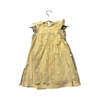 Keltainen kukkamekko