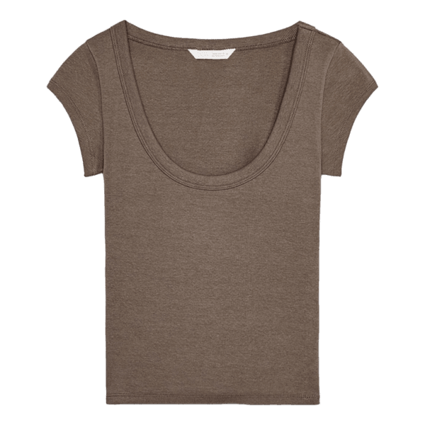 Brun kortærmet t-shirt