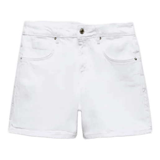 Hvide denimshorts