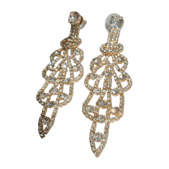 Rhinestone earrings, Glitter