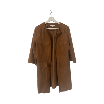 Ruskea keinonahkatakki