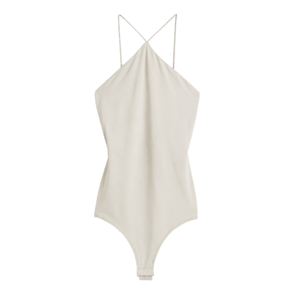 Beige halterneck body