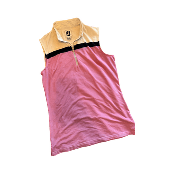 Pink sleeveless golf top