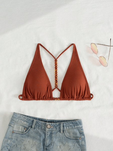 Beaded bikini top
