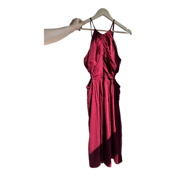 ASOS dark red dress with cut-out details