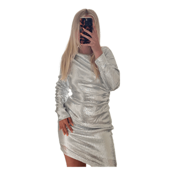 Joelle hõbedane glitterkleit