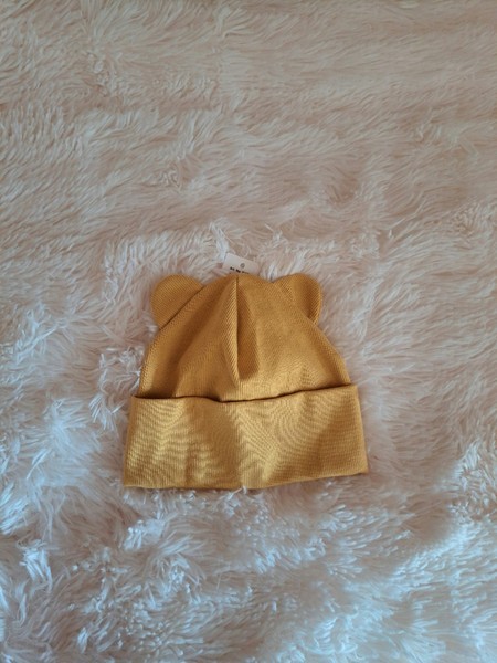 Mustard bear ears hat