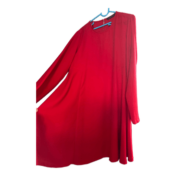 Red long sleeve dress
