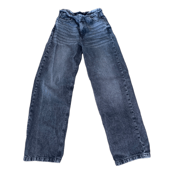 Dark grey wide leg jeans