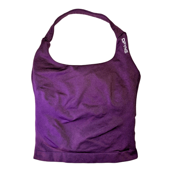 Dfyne burgundyhalter neck top