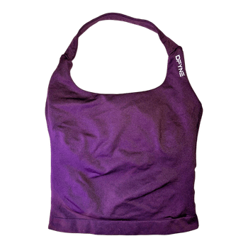 Dfyne burgundyhalter neck top