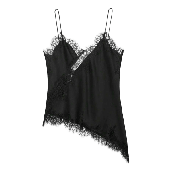 Black lace camisole