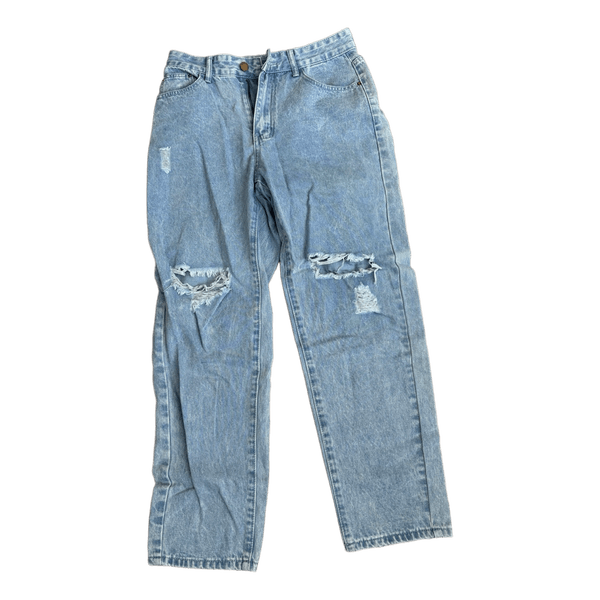 Light blue ripped jeans