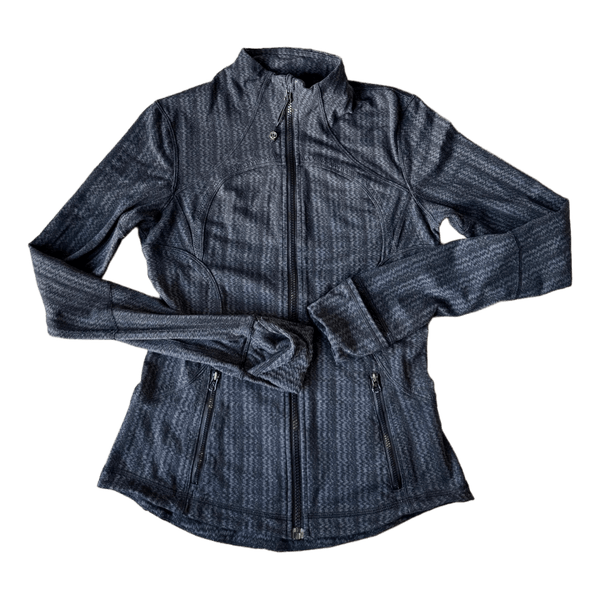 Lululemon Define Jacket black patterned full zip – approx. M