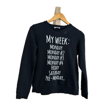 Black graphic sweatshirt S