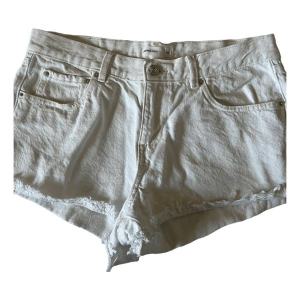 Hvide denimshorts