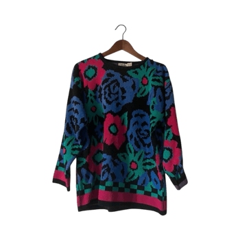 Floral knit sweater by Erika