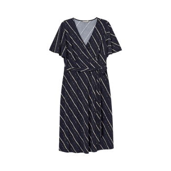 H&M stretchy striped wrap dress