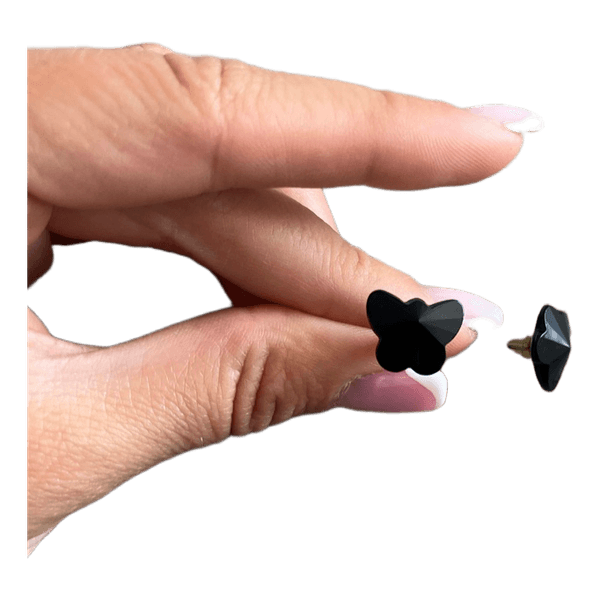 Black butterfly earrings