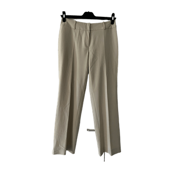 Wool blend straight-leg trousers