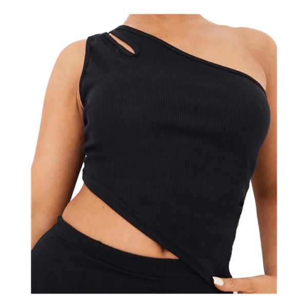 Top noir asymétrique