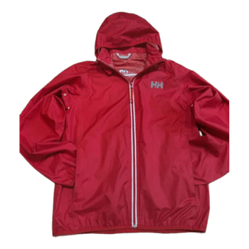 HH red raincoat and windbreak