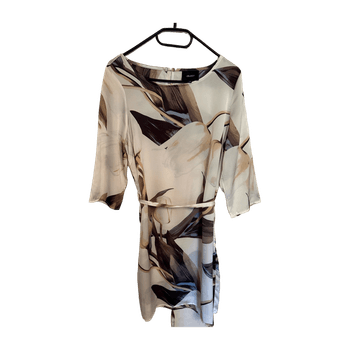 Beige brown floral tunic