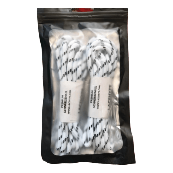 White and black shoelaces