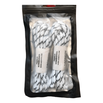 White and black shoelaces