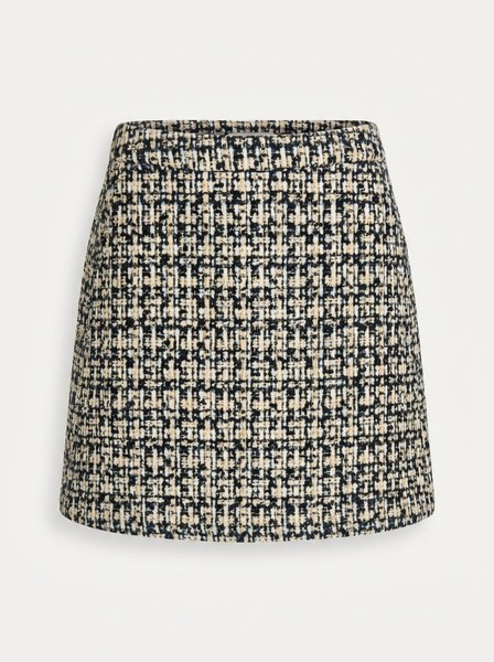 Black tweed mini skirt