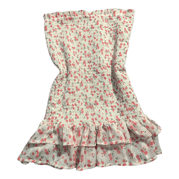 Floral smocked tube top/skirt