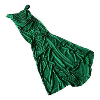 Žalia ilga suknelė
