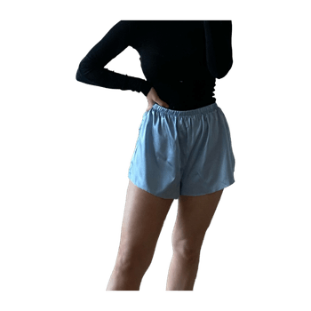 Zara light blue 100% silk shorts S 36 RRP 60€
