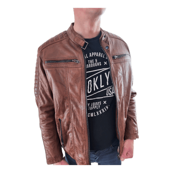 Elara 'Chunkyrayan' Men's Real Leather Biker Jacket – Size M