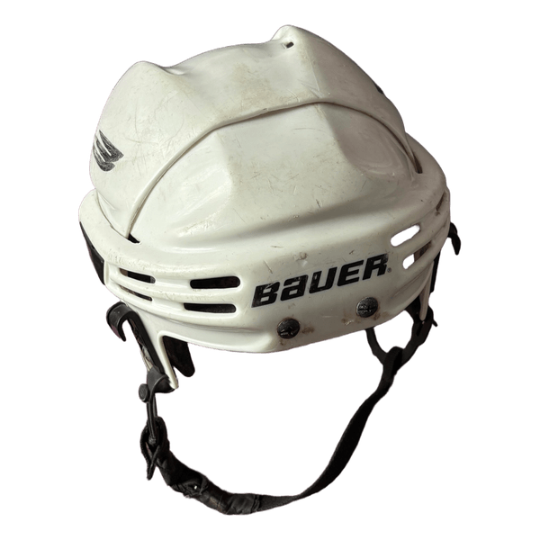 White Bauer hockey helmet